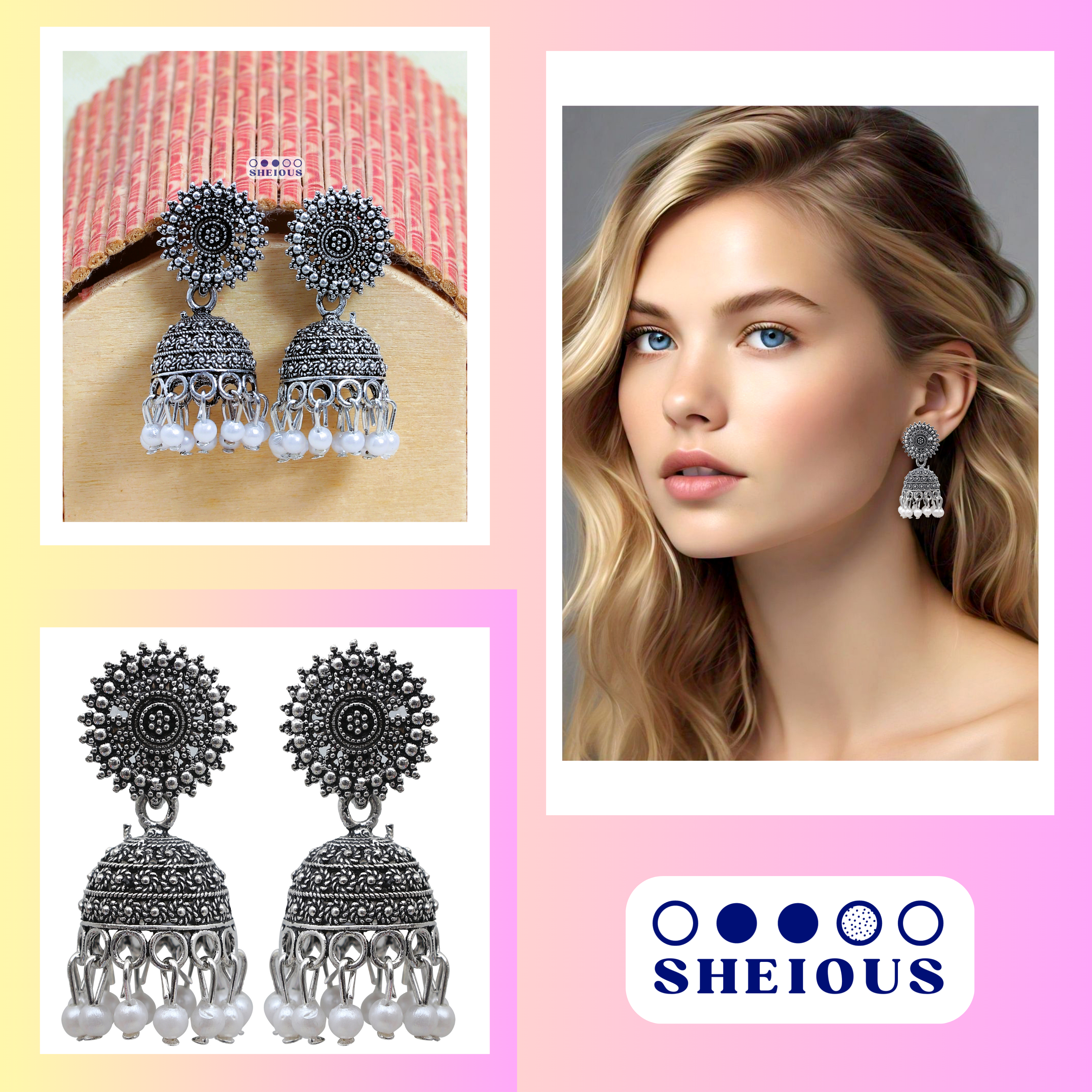 Silver Jhumka